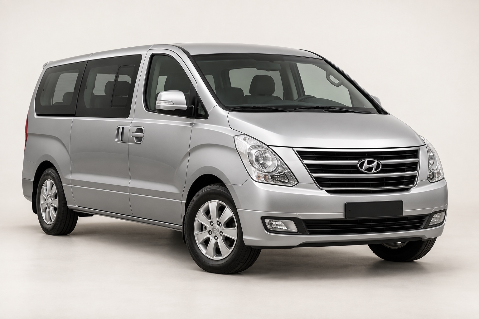Silver Hyundai H1 passenger vehicle exterior