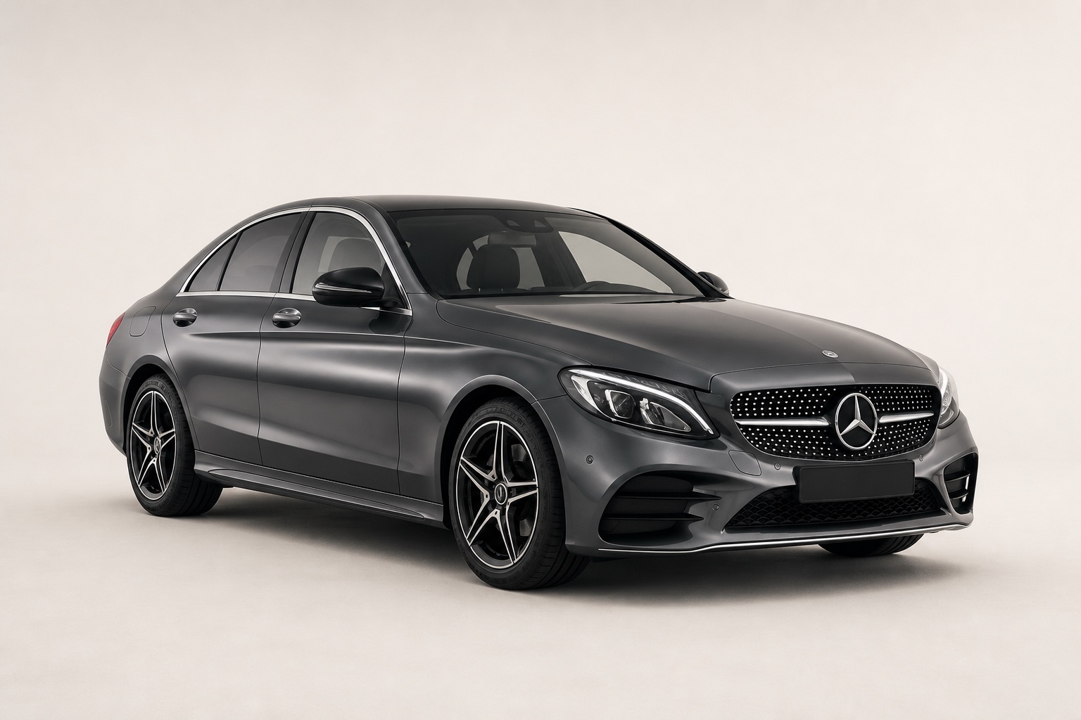Graphite-grey Ivanhoe Blackline Mercedes-Benz C-Class exterior