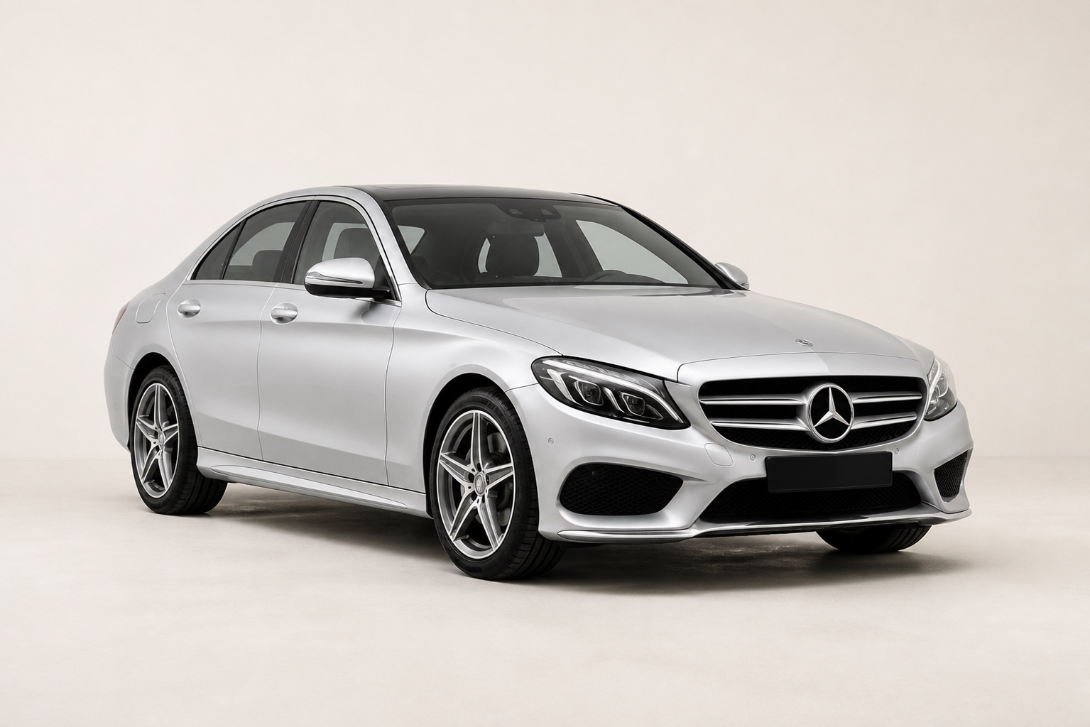 Silver Ivanhoe Blackline Mercedes-Benz C-Class exterior
